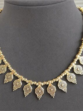 Premier Designs LONG WEEKEND 14"+5" Goldtone Choker Style Necklace NWOT #450